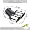 Adecuado para 13-21 Mitsubishi Outlander Tubo de Escape Nuevo Outlander Tubo de Escape Modificado Doble Tubo Uno Entra Dos Salen Escape