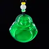 Jade Natural Autêntico Ágata Verde Completa Buda Joia de Jade Exquisita Pingente Feminino Pingente Presente Fábrica Atacado