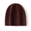 Gorro de punto cepillado 100% cachemir puro, redondo, con bordes enrollados, unisex, para protección de la cabeza y calidez en los oídos