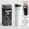 Taza Batidora de Acero Inoxidable de una Sola Capa 304 Botella de Agua para Deportes al Aire Libre Taza de Agua para Fitness Taza Batidora Portátil para Mezclar Proteína en Polvo