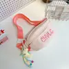 Bolso de Pecho Deportivo para Mujer 2025 Nuevo Estilo Fresco Estampado Casual Versátil Mochila para Montar Bolso Cruzado de Cintura de Lona para Teléfono Móvil