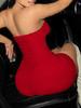 Vestido Ceñido Transfronterizo de Amazon, Vestido Mini Bodycon Strapless de Color Sólido Romántico y Elegante para Mujer, Disponible Exclusivamente para Ventas Transfronterizas