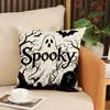 Nueva Funda de Almohada Abstracta de Halloween Ultra Suave con Diseño de Calavera, Funda Decorativa para Cojín de Sala de Estar Nórdica, Transfronterizo