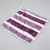 Toalla facial de limpieza para el hogar personalizada, toalla facial de forro polar de coral, toalla cuadrada pequeña de rayas anchas y estrechas, suave, absorbente, toalla engrosada