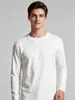 Camiseta base térmica dupla face resistente ao calor e ao frio para homens, top de outono de manga comprida e gola redonda para comércio exterior transfronteiriço