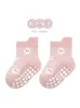Calcetines antideslizantes para bebé de área grande para primavera y verano, calcetines de piso para bebés y niños pequeños, calcetines cortos de tubo de burbujas con orejitas, al por mayor