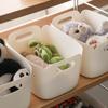 Caja de almacenamiento portátil sencilla para el hogar, de plástico, para escritorio, cocina, sala de estar, acabado de almacenamiento, cesta de almacenamiento de estilo japonés