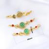 Corrente de joia que retém a cor corrente estendida banhada a cobre ouro real cravejado pedra natural mais corrente longa pulseira DIY colar acessórios de joia