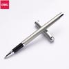 Deli/Deli S82 Pluma de Gel Metálica Pluma Estudiante Oficina Negocios Pluma de Firma Negra 0.5mm Punta de Bala