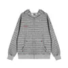Jaqueta moletom com capuz listrada estilo retrô americano desgastada para homens, shirt esportiva zíper solta casual da moda para primavera e outono