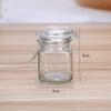 Frasco de vidro transparente 100ml, frasco selado para armazenamento de doces, mel, bebida, garrafa vazia