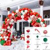 Conjunto de Arco de Balões Metalizados de Natal Caixa de Presente Decoração de Doces de Natal Festa de Véspera de Natal Decoração de Feriado Balões