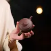 Tetera de Arcilla Púrpura de Pequeña Capacidad Yixing al por Mayor para Uso Doméstico, Hecha de Arcilla Púrpura Original, Tetera de Arcilla Púrpura Juelunzhu Semimanual