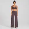 Conjunto de Roupas de Yoga Transfronteiriço para Mulheres, Conjunto de Top de Yoga Esportivo Fitness em Forma de U e Regata Casual Bonita para Corrida com Decote em V Profundo
