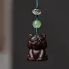 Colgante de Teléfono Tigre del Zodiaco de Madera para Bolso de Año de Nacimiento Llavero Juguete Pieza de Mano Puesto del Mercado Nocturno Transmisión en Vivo de Douyin