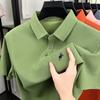 Exportação Transfronteiriça Popular Camisa Polo de Piquet de Algodão de Manga Curta Masculina Verão Casual Masculina Bordada Gola Solta Camiseta