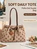 Bolsa tote casual descontraída transfronteiriça, nova moda outono 2026, bolsa de mão grande capacidade com bolinhas, bolsa de ombro, bolsa de axila