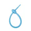 Venta al por mayor de fabricantes de bridas de datos multifuncionales con diseño de hebilla tipo pasador reutilizable para cables de red, hechas de silicona