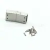 Cierre Plano Magnético de Acero Inoxidable 316 con Agujero para Clavo, Conector para Pulsera de Cordón de Cuero, Accesorios para Joyería DIY al por Mayor