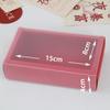 Caja de Papel Festiva Roja de Año Nuevo Caja Cuadrada DIY para Pastel de Luna Yeso Jabón Hecho a Mano Vela de Aromaterapia Caja de Regalo para Pastel
