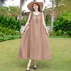 Novo Vestido de Algodão e Seda para Mulheres 2026, Vestido de Verão para Praia e Férias, Estilo Francês de Alta Qualidade Floral Longo com Alças