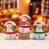 Nuevo producto transfronterizo: Adorno navideño de bola de cristal con hombre mayor y muñeco de nieve, regalo para niños, pequeña bola de agua brillante, venta directa