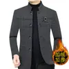 Nova Estilo Outono e Inverno 2025 Veludo Espessado Masculino Chenille Jaqueta Casual Top Roupa de Pai
