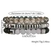 Popular en Europa y América, pulsera hecha a mano con cuentas de piedra de hiel negra para hombre, accesorio simple y elegante para hombre, adecuado para el uso diario, juego de pulseras apilables