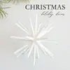 2026 Novos Estilos Enfeites de Natal Decorações para Árvore de Natal Cor Champagne Branco Transparente Estrela Explosiva