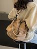 Nuevo bolso de cubo con cordón de tela de nailon de moda de estilo coreano, bolso de hombro portátil personalizado que combina con todo, bolso de mensajero informal de uso diario