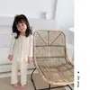 Conjunto de pijama fino de verano para niñas, pijama de manga larga para bebé para primavera y otoño, ropa de casa holgada estilo princesa para niñas pequeñas