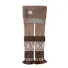 Nuevos Calcetines de Felpa para Niñas Invierno 2025 Calcetines Empalmados Leggings Niños Pantalones Térmicos Fair Isle Forrados de Felpa y Engrosados