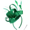 Venta caliente de Amazon sombrero bombín vintage de plumas accesorios para el cabello precioso tocado de sombrero bombín de satén sombrero de actuación nupcial europeo y americano
