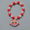 Accesorios para el cabello de Año Nuevo, traje infantil, pulsera roja festiva del Dios de la Riqueza para niña, tocado de dibujos animados para Año Nuevo, accesorios Hanfu