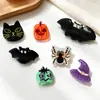 Pinzas para el pelo de dibujos animados de Halloween, pinzas pequeñas de araña y calabaza, pinzas para flequillo para fiestas navideñas, accesorios para el pelo divertidos y versátiles para mujeres