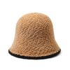 Otoño e Invierno nuevo sombrero de cubo nicho suave tejido sombrero de pescador celebridad de internet elegante moderno sombrero de cuenca femenino sombrero de estilo occidental