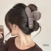 Pinza de Garra con Lazo Color Café Otoño e Invierno para Mujer Pinza para el Cabello de Alta Gama para la Parte Posterior de la Cabeza Recogido Pinza de Tiburón Pasador Grande Accesorios para el Cabello