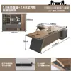 Escritorio ejecutivo de lujo ligero, diseño minimalista y moderno, que irradia una sensación de alta gama, adecuado para gerentes y CEOs, escritorio pequeño para una persona con un mueble lateral