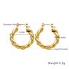 Estilo Ins Europeu e Americano Nicho Retrô Francês High-end Acessórios para Orelha Aço Titânio Banhado a Ouro 18K Personalidade Tendência Brincos Torcidos