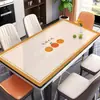 Jogo americano lavável à prova de óleo à prova d'água anti-queimadura isolante térmico protetor de mesa de vidro macio pvc tapete retangular para mesa de centro