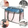 Bolsa Transparente de PVC Grueso Plegable Transfronteriza Gran Capacidad Bolsa de Almacenamiento para Edredones Ropa Bolso de Mano Impermeable a Prueba de Humedad
