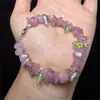 Pulsera de Dopamina de Piedra Triturada de Amatista Natural, Piedra Triturada Multigem, Turmalina Rosa, Venta Caliente de Exportación Collar de Flor Pequeña de Piedra Uva