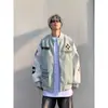Chaqueta de Béisbol Bordada con Letras Retro Americanas para Hombre y Mujer, Nueva Chaqueta Versátil Casual Holgada para Primavera y Otoño