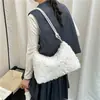 Bolso bandolera tipo tote de forro polar para mujer, modelo nuevo 2026, versátil, alta calidad, nicho, bolso de hombro, bolso peludo
