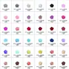 32 Rosas pentagonais de 2 pontas 8B01AA Ornamentos de flor Yao Ming são feitos à mão de poliéster de 6 mm com pequenas flores de 1 cm