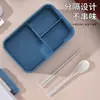 Loncheras para Dormitorios Estudiantiles, Loncheras Aptas para Microondas para Trabajadores de Oficina, Loncheras Compartimentadas con Cubiertos, Convenientes Loncheras Cuadradas al por Mayor