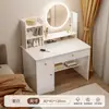Tocador para Dormitorio, Modelo Nuevo Simple y Moderno 2026, Lujo Ligero con Sensación de Alta Gama, Tocador de Maquillaje para Dormitorio Principal, Escritorio y Gabinete de Almacenamiento Todo en Uno