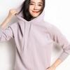 2025 Nuevo Suéter de Primavera y Otoño para Mujer con Capucha Holgado Tejido Base de Punto Suéter con Capucha Ropa Exterior Corta