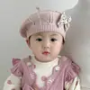 Gorro de Bebé Otoño e Invierno Boina para Niña Gorro de Punto Cálido Lindo Gorro de Pintor Gorro de Punto para Bebé Niña