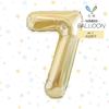Mecrla Globo Grande de 40 pulgadas 100 cm Blanco Oro Luz Número Lámina de Aluminio Estrella de Cinco Puntas Redondo Corazón Decoración de Cumpleaños